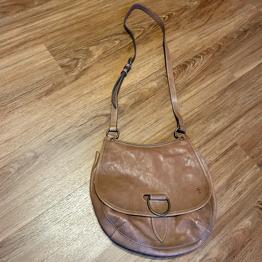 Frye Leather Crossbody Saddle Bag